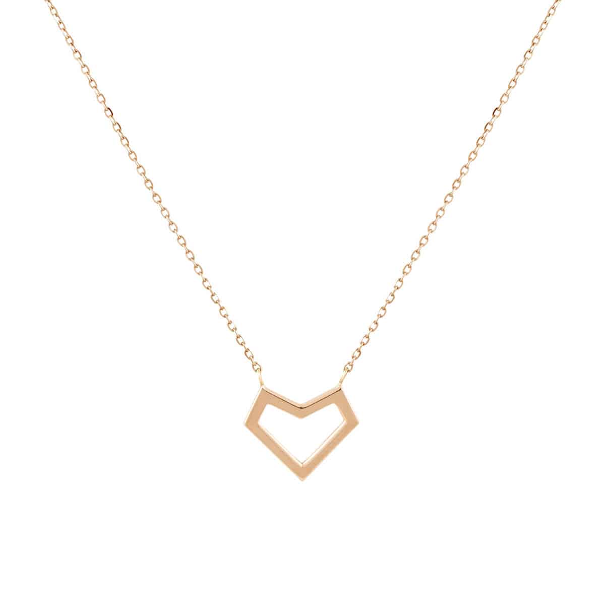Small Outline Heart Necklace