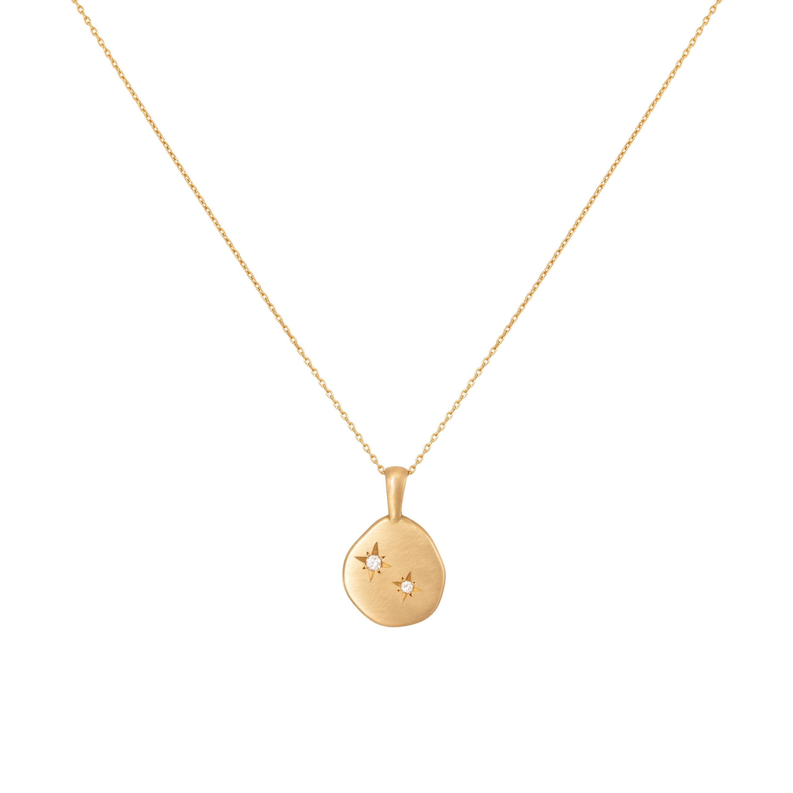 Diamond-Studded Stars Pendant
